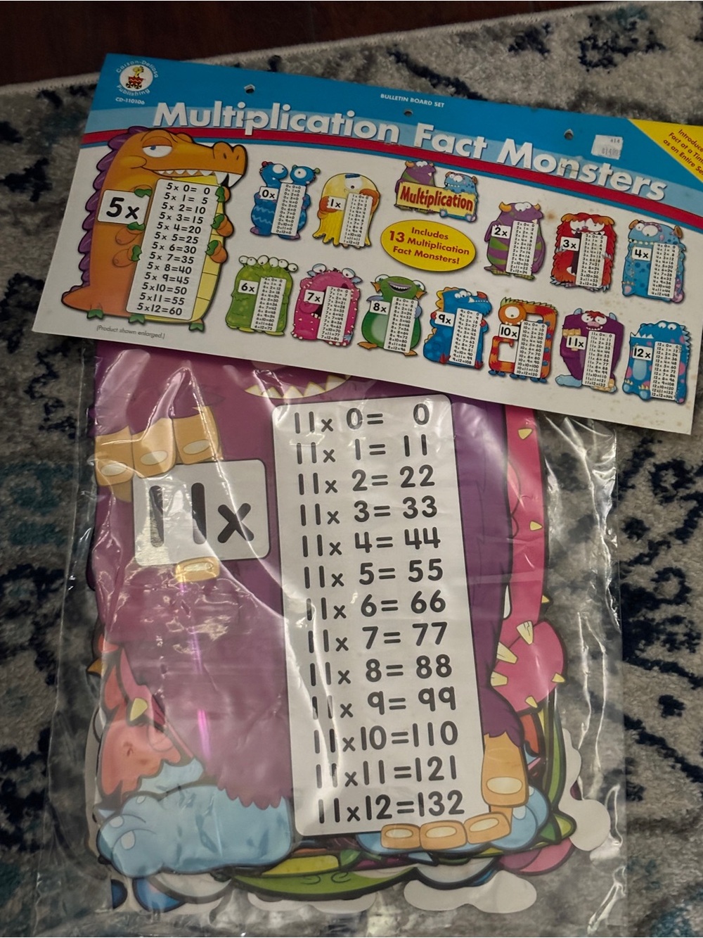 Carson Dellosa Multiplication Monster Set-like new!